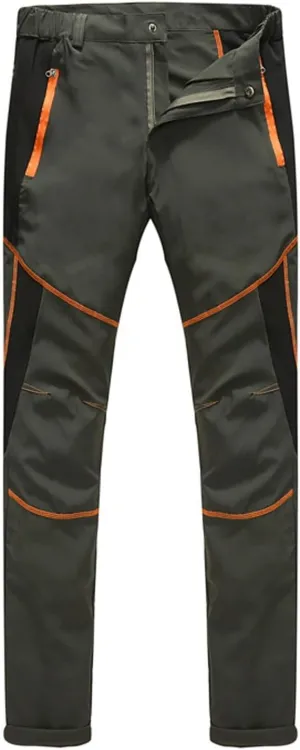 Mens Quick Dry Hiking Pants Waterproof Lightweight Fishing Safari Work Trousers Outdoor Zip Pockets Tactical Pants