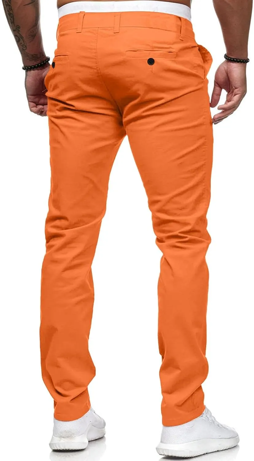 Mens Slim Fit Dress Pants Business Casual Work Suit Pants Formal Dress Trousers Comfort Stretch Flat-Front Chino Golf Pants
