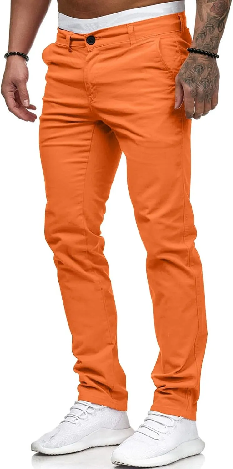 Mens Slim Fit Dress Pants Business Casual Work Suit Pants Formal Dress Trousers Comfort Stretch Flat-Front Chino Golf Pants