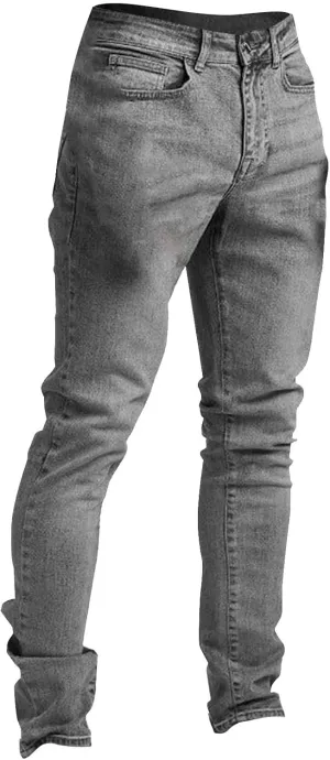 Mens Slim Fit Stretch Skinny Jeans Casual Jogger Pants Ripped Destroyed Stretchy Knee Holes Tapered Leg Denim Sweatpants