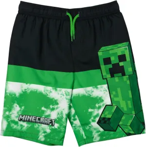 Minecraft UPF 50  Swim Trunks Bathing Suit Toddler to Big Kid Sizes (4T - 18-20)