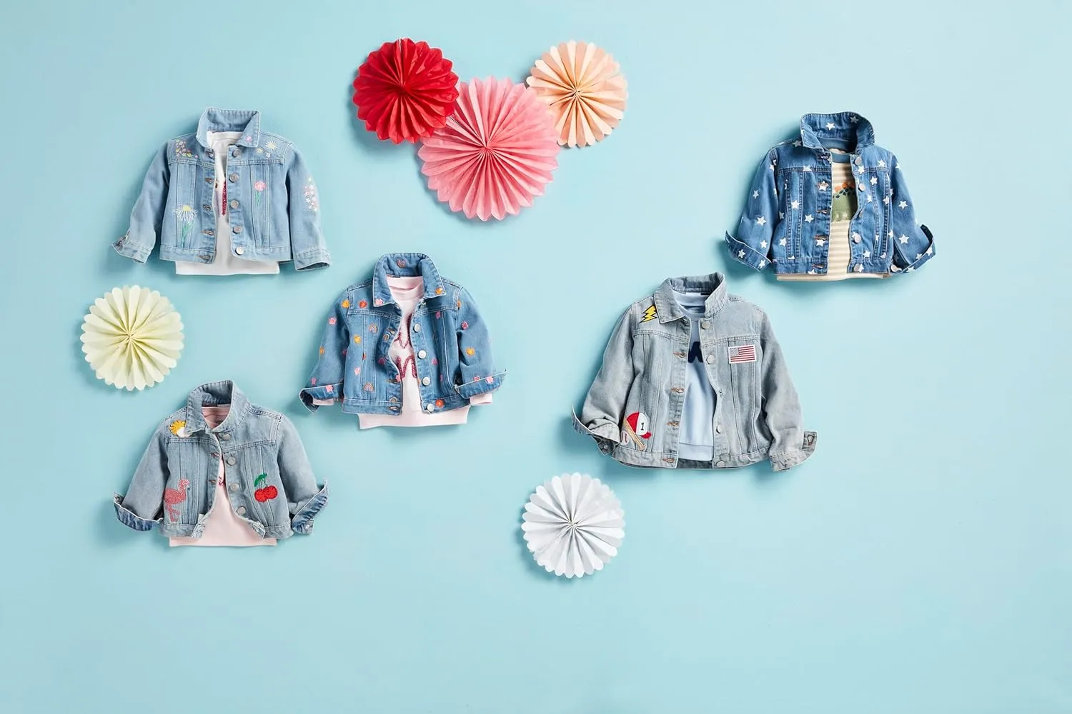 Mud Pie Girls Children's Denim Star Jacket