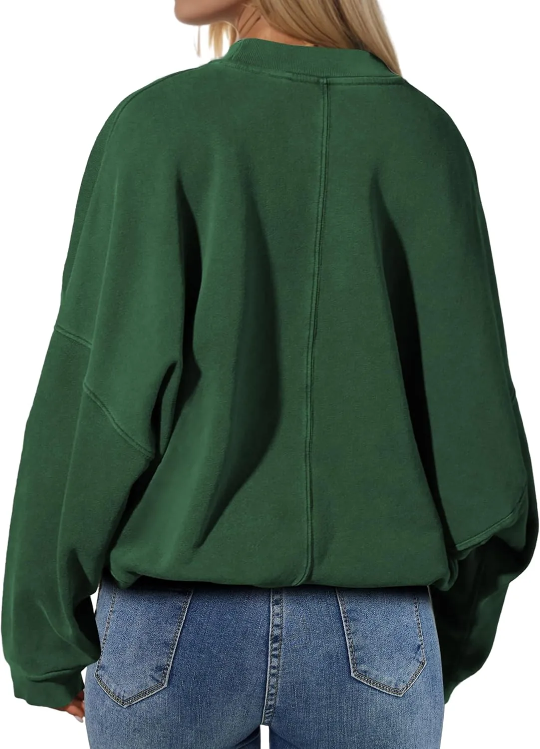 Oversized Sweatshirt Pullover For Women Crew Neck Drop Shoulder Loose Fit Sweater Y2K Shirt 2024 Clothes