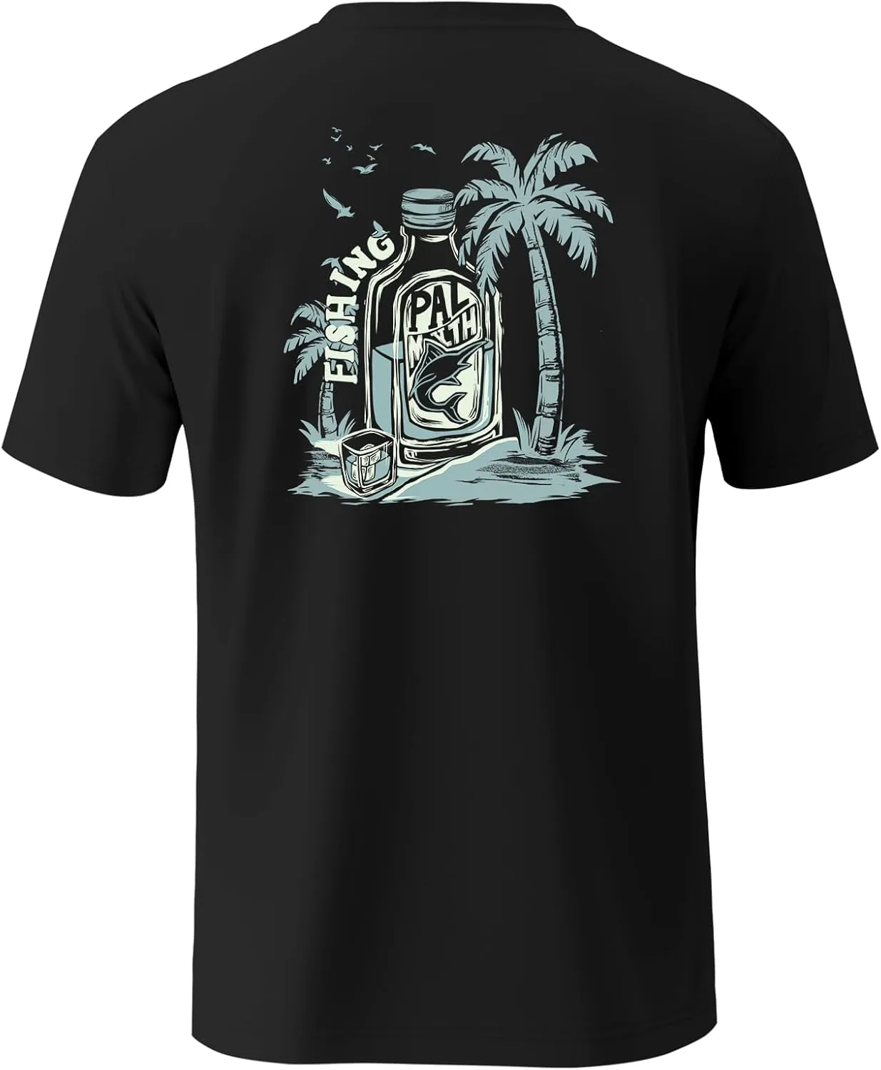 Palmyth Fishing Shirts for Men Short Sleeve T-Shirt UPF 50  Sun Protection UV Tee