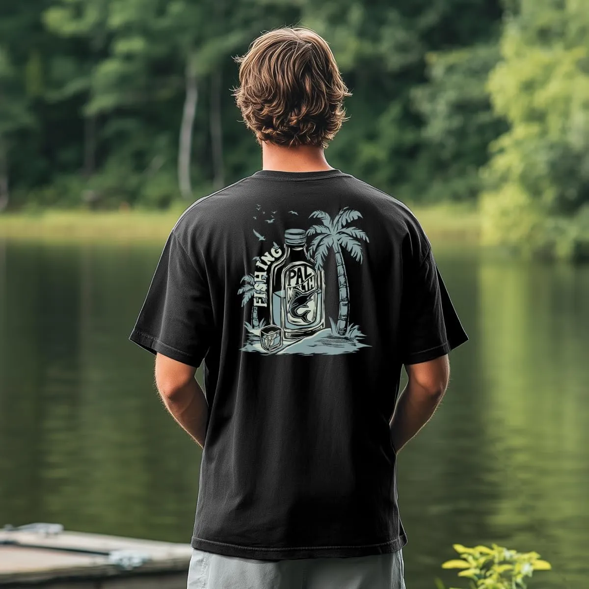 Palmyth Fishing Shirts for Men Short Sleeve T-Shirt UPF 50  Sun Protection UV Tee