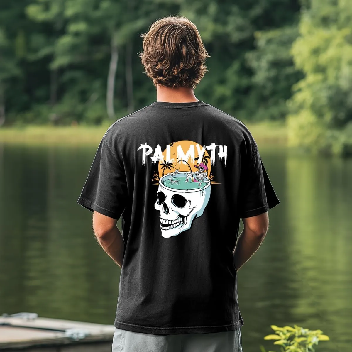 Palmyth Fishing Shirts for Men Short Sleeve T-Shirt UPF 50  Sun Protection UV Tee