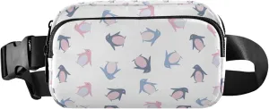 Personalized Colorful Penguin Graphic Womens Fanny Pack Funky Everywhere Belt Bag Waterproof Travel Waist Pack for Men