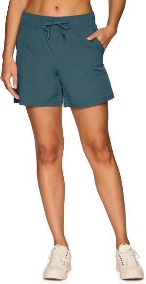 RBX Active Women's Walking Shorts, Stretch Woven Quick Drying Workout Hiking Short with Pockets, with Plus Sizes