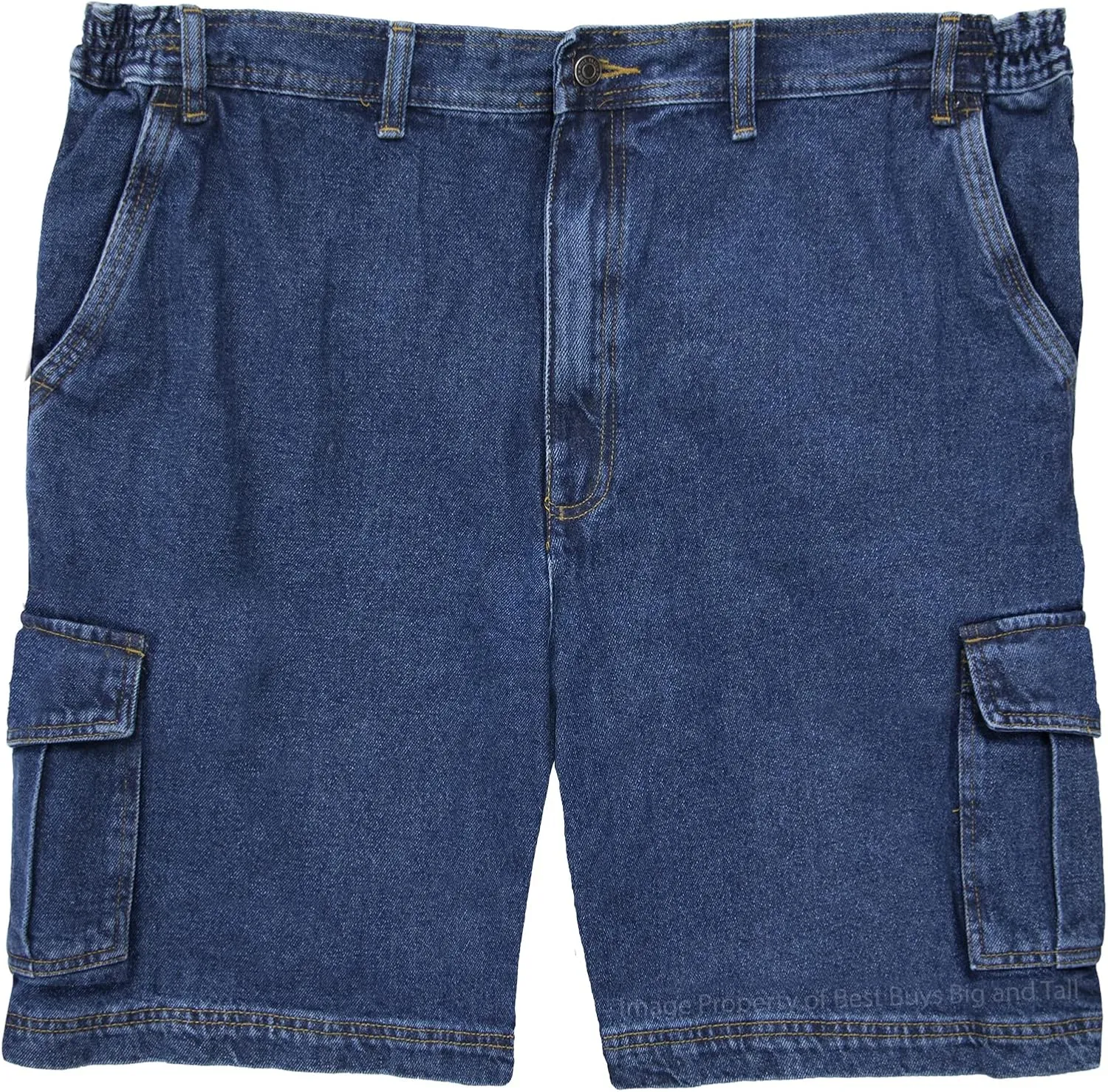 ROCXL Big Mens Denim Cargo Shorts Expandable Waist Size 46 to 70
