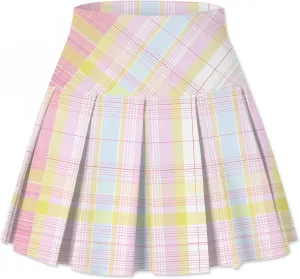 SANGTREE Women Pleated Tennis Skirt with Pockets Girls High Waisted Athletic Golf Skorts, 2 Years - US 4XL