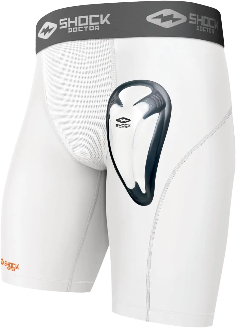 Shock Doctor Compression Shorts Men, Protective Bio-Flex Cup, Moisture-Wicking, Vented Protection. Adult Men Sizes.