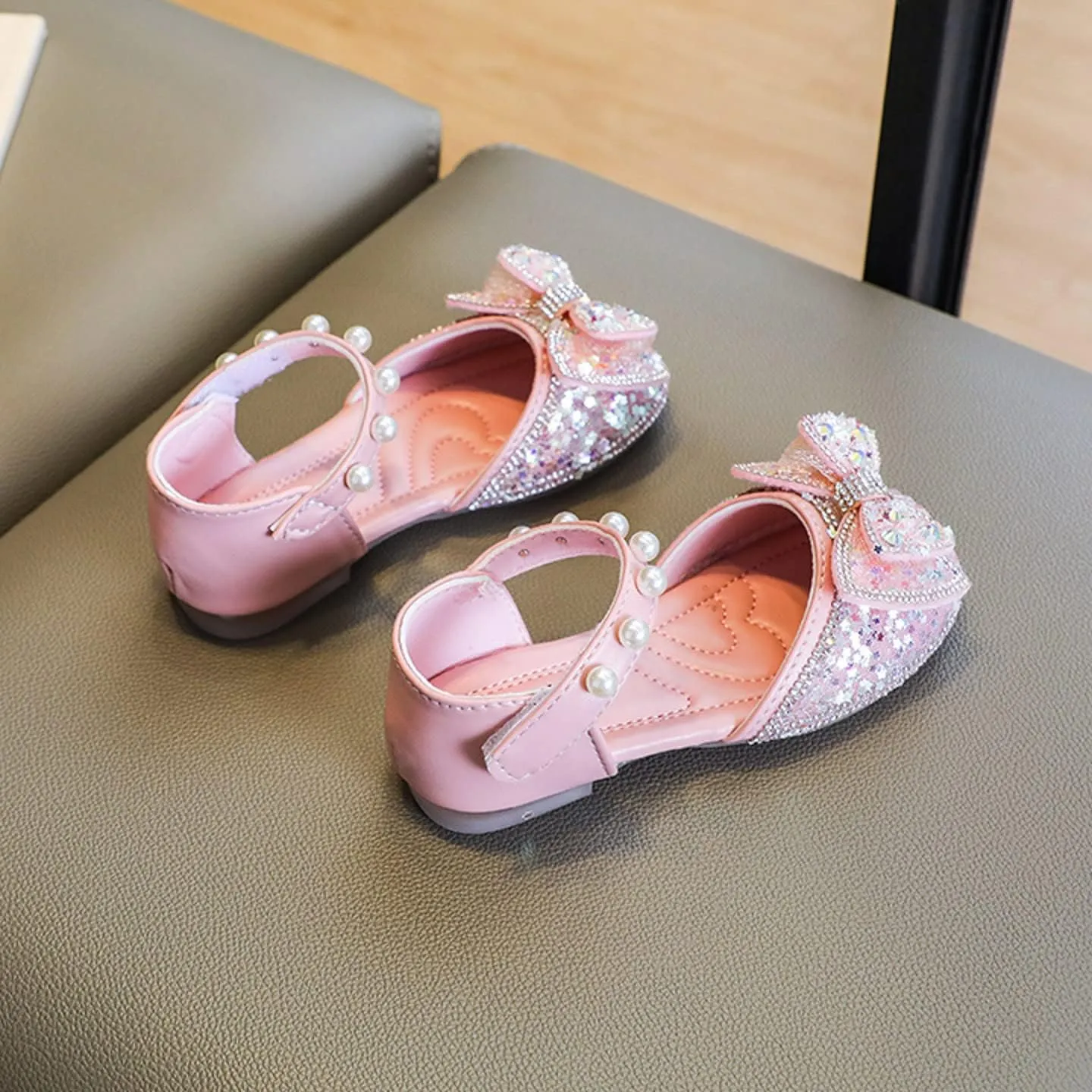 Shoes Toddler Girls Dress Shoes Cute Bowknot Sparkle Mary Jane Flower Girls Wedding Birthday Party Girl School Shoes