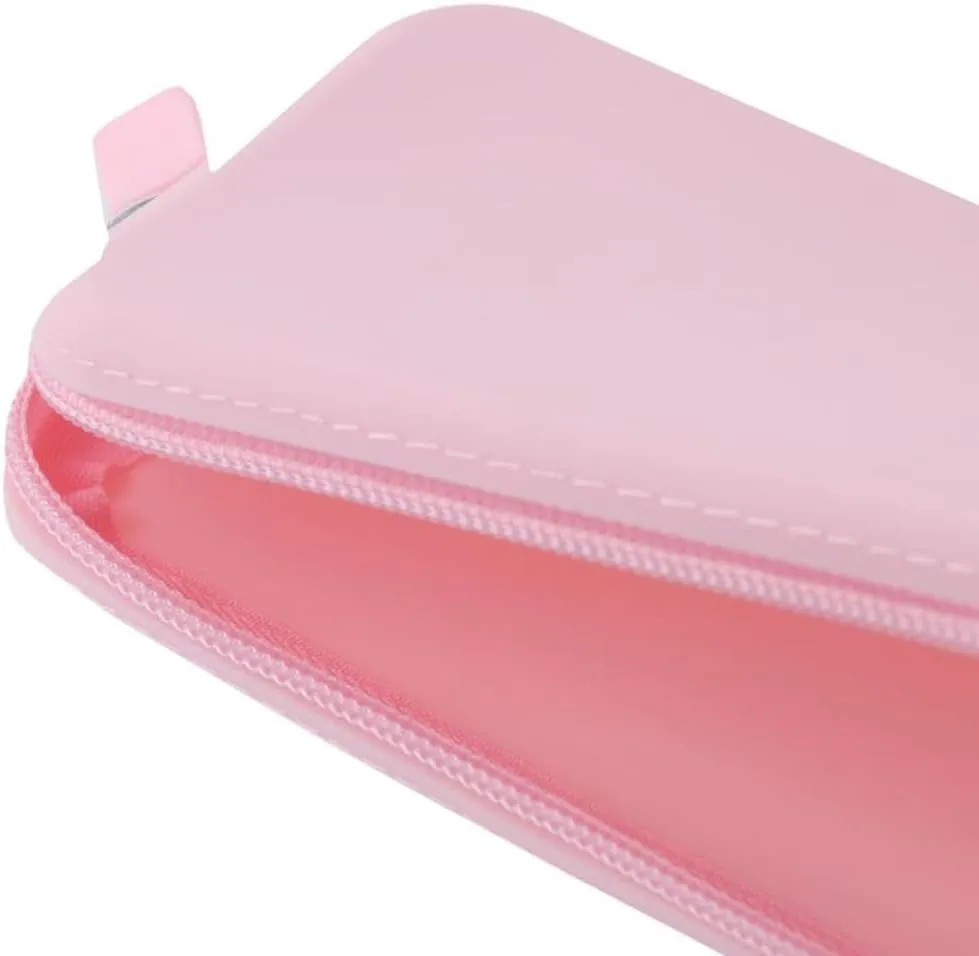 Silicone Cosmetic Case, Portable Storage Bag Zipper Case Travel Storage Bag Large Capacity Pencil Case for Travel Makeup Brushes