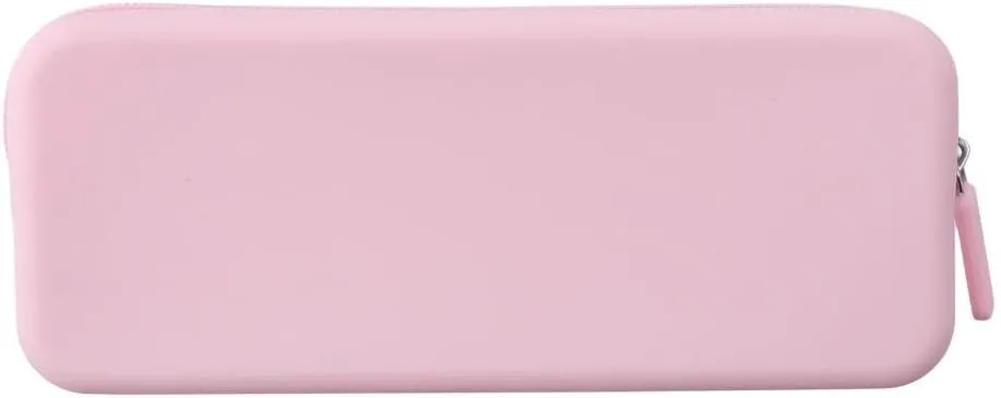 Silicone Cosmetic Case, Portable Storage Bag Zipper Case Travel Storage Bag Large Capacity Pencil Case for Travel Makeup Brushes
