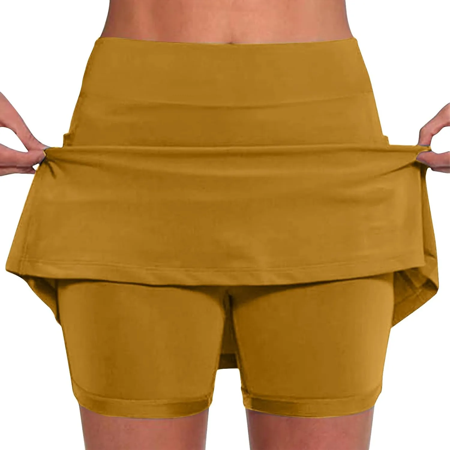 Skorts for Woman Fashion High Waist Skirts Inner Shorts 2025 Summer Solid Golf Skirt Pants Gym Yoga Running Clothes