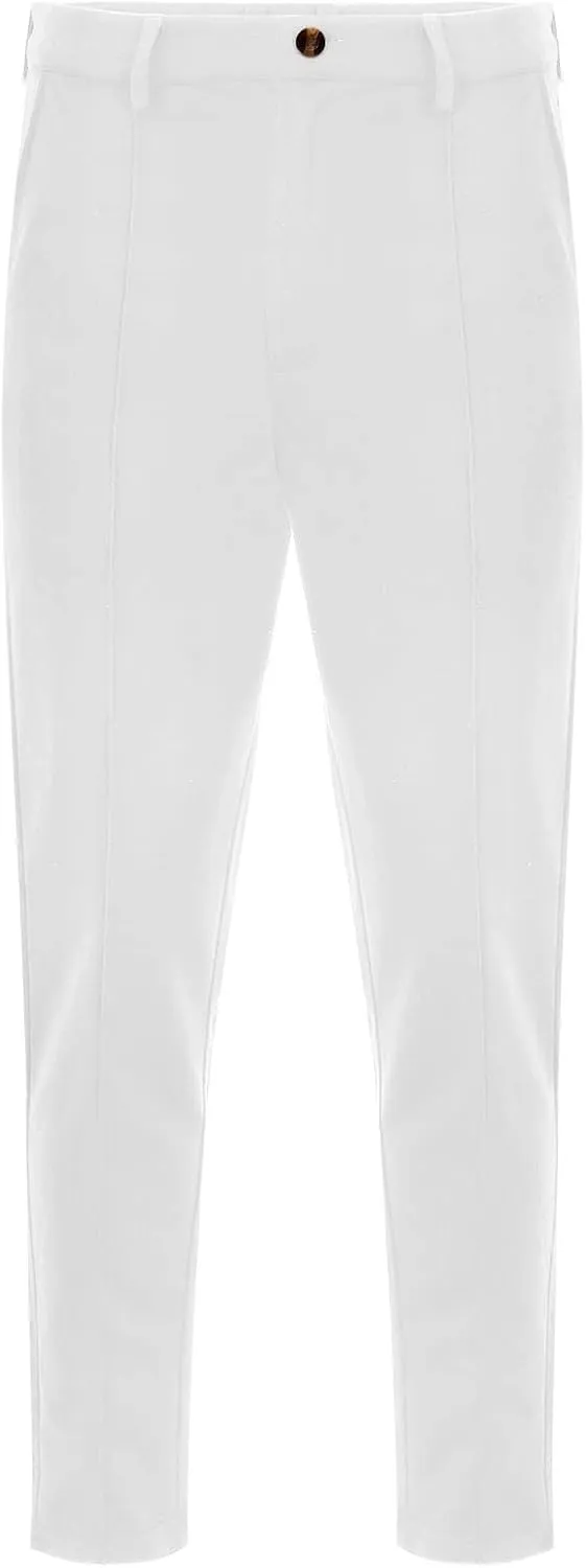 Slim Fit Suit Dress Pants Mens Chinos Straight Leg Stretch Business Work Office Pants Casual Golf Baseball Athletic Pants