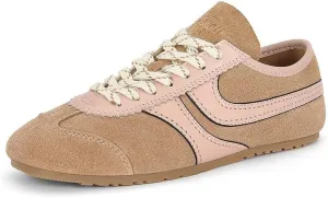 Sneakerina Ballet Sneaker Shoes Leather For Women Girls Flats Cute Casual Lightweight Running Soft - Y2K Retro Non Slip Tennis & Racquet Sport Preppy Elegant Athleisure Trendy Comfortable Walking