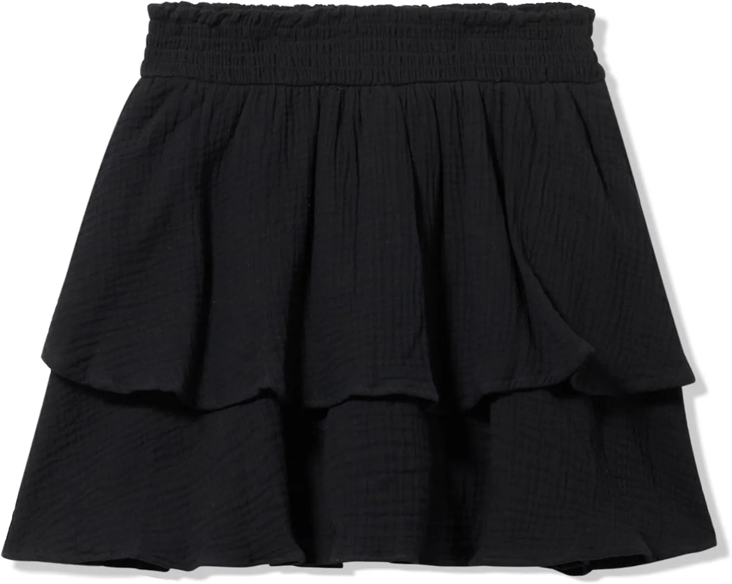 Speechless Girls' Cotton Smocked Waist Tiered Short Skirt