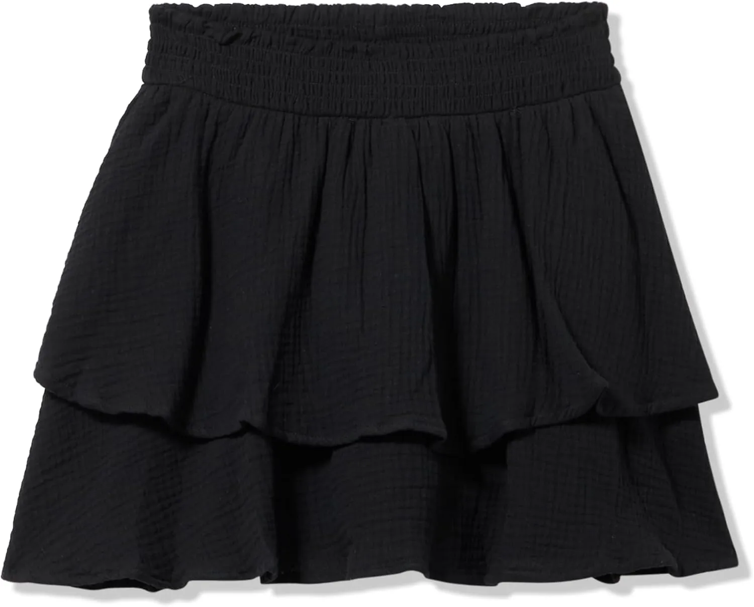 Speechless Girls' Cotton Smocked Waist Tiered Short Skirt
