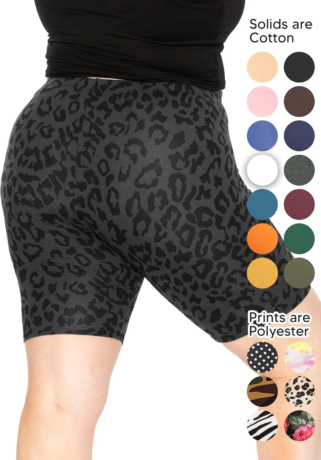 STRETCH IS COMFORT Women's Plus Size Cotton Biker Shorts | Cotton | X-Large - 7X