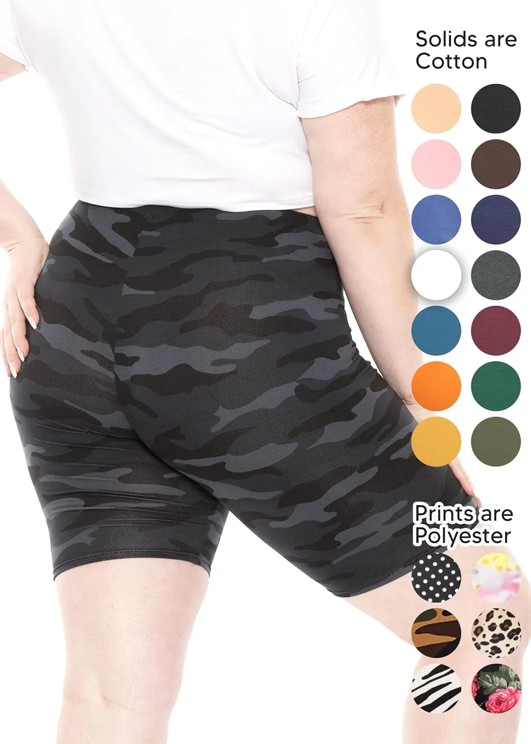 STRETCH IS COMFORT Women's Plus Size Cotton Biker Shorts | Cotton | X-Large - 7X