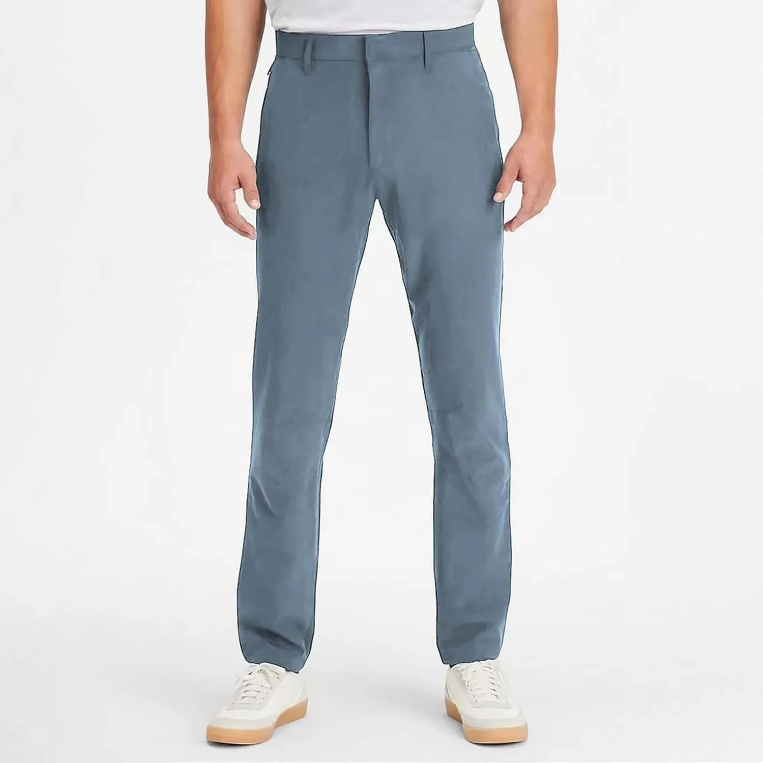 Suit Pants Mens Slim Fit Stretch Flat-Front Chino Golf Trousers Formal Casual Business Office Work Commute Pants with Pockets