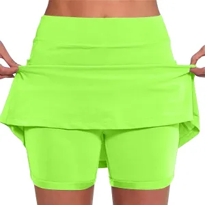 TANGNADE Women Skorts for Summer Lightweight Skirt Athletic Inner Shorts for Running Tennis Golf Workout Sports Outfits