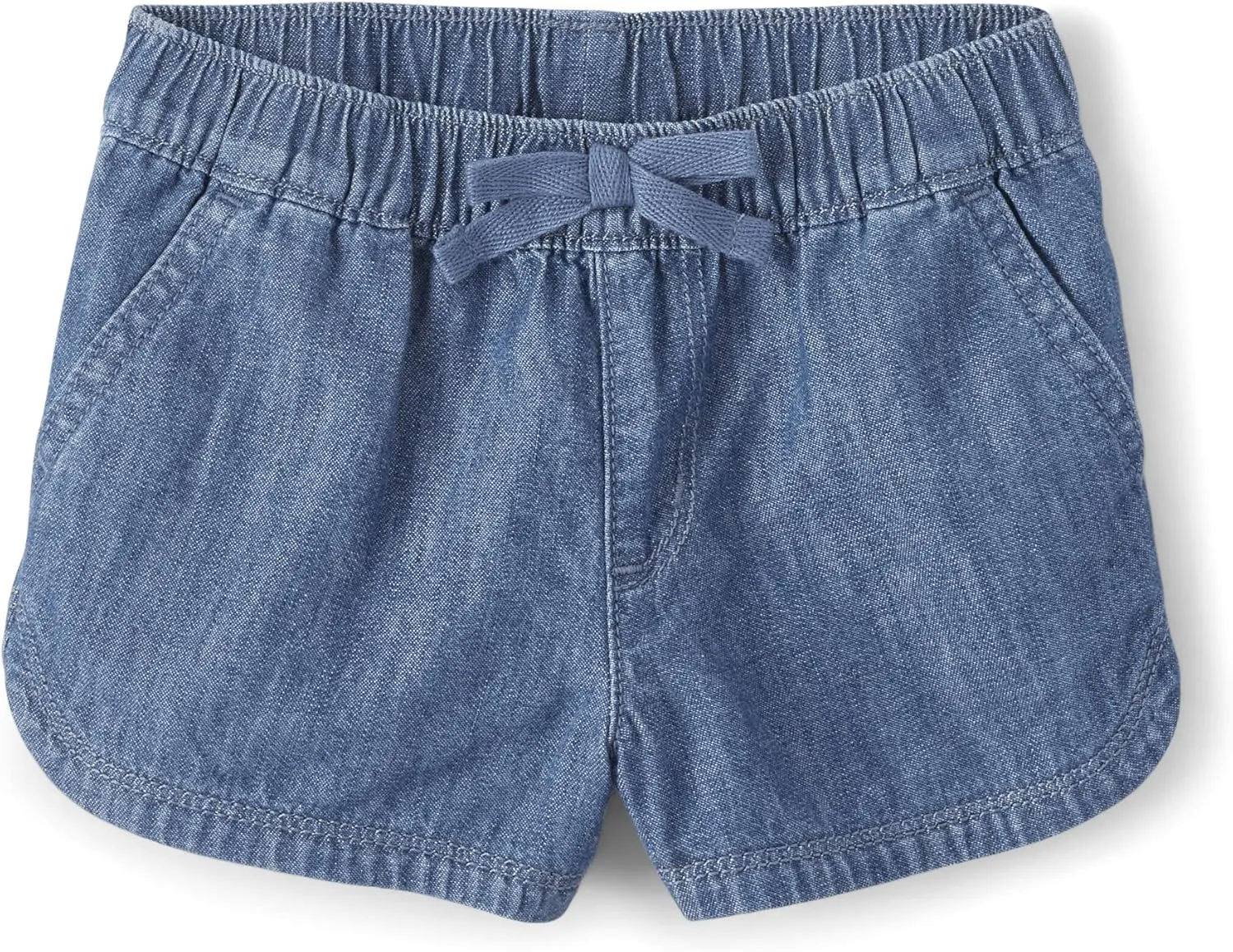 The Children's Place Baby Girls' and Toddler Pull On Chambray Shorts
