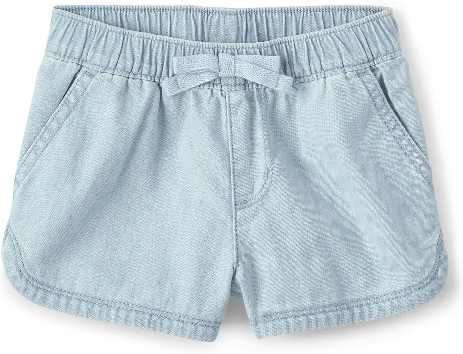 The Children's Place Baby Girls' and Toddler Pull On Chambray Shorts