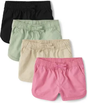 The Children's Place Baby Toddler Girls' Cotton Pull on Shorts