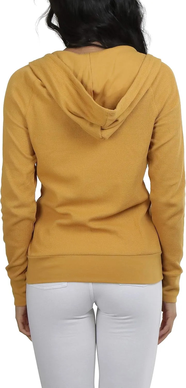 ToBeInStyle Womens Velour Terry Active Cropped Zip-Up Jacket with Hood