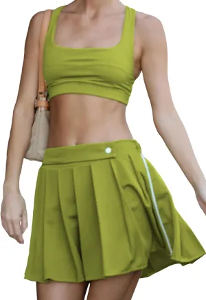 UANEO Tennis Skirts for Women Golf Skorts Athletic Built-in Shorts Running Pleated Skirt with Pockets