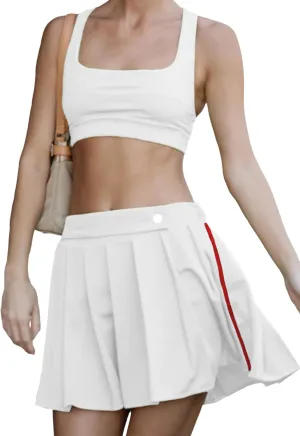 UANEO Tennis Skirts for Women Golf Skorts Athletic Built-in Shorts Running Pleated Skirt with Pockets