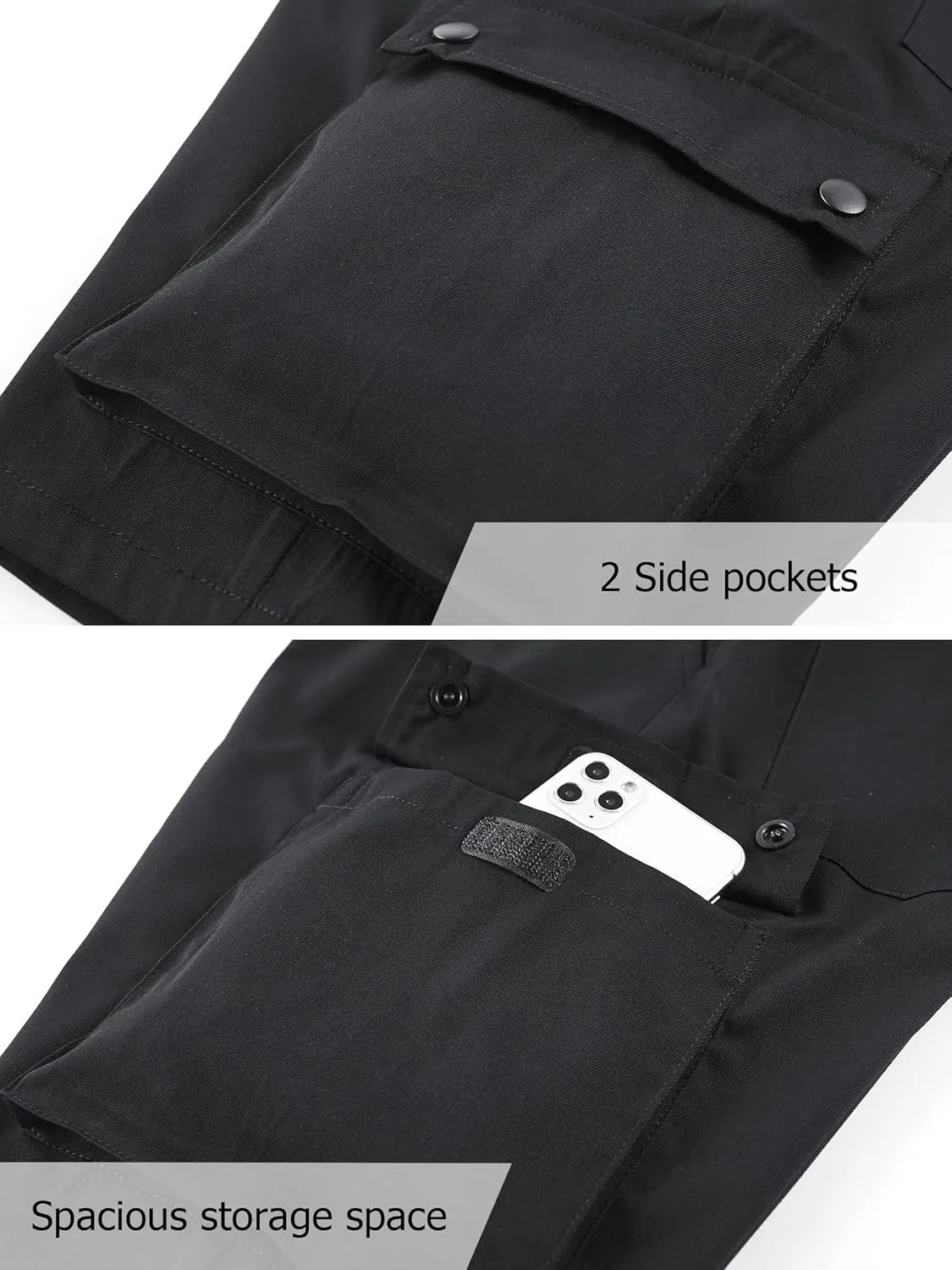 Vcansion Women's Casual Elastic Waist Drawstring Loose Fit Multi-Pockets Outdoor Cargo Shorts