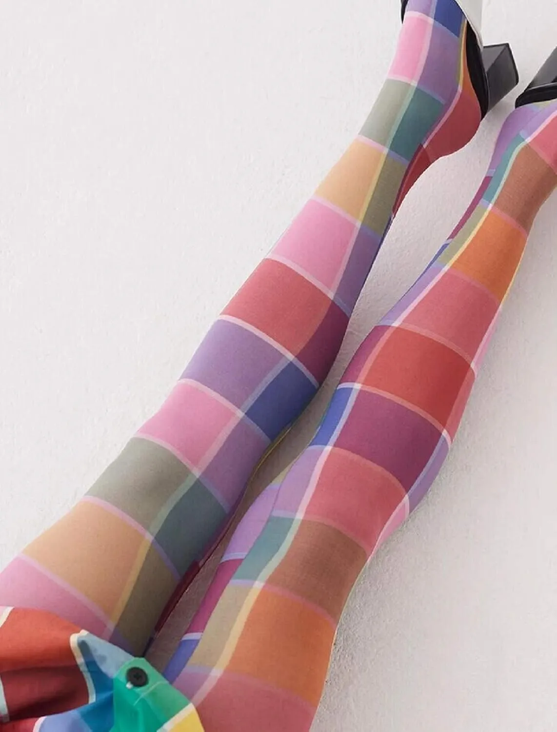 Vintage 60s Printed Funky Tights for Women Y2K Tie Dye Mesh Pantyhose Skinny Body Shaping Leggings Streetwear