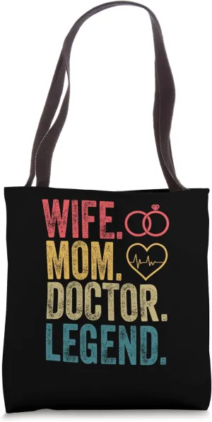 Women Funny Gifts Mother Wife Mom Doctor Legend Vintage Tote Bag