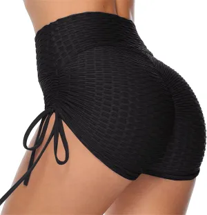 Women High Waisted Yoga Shorts Sports Ruched Butt Lifting Workout Running Hot Leggings
