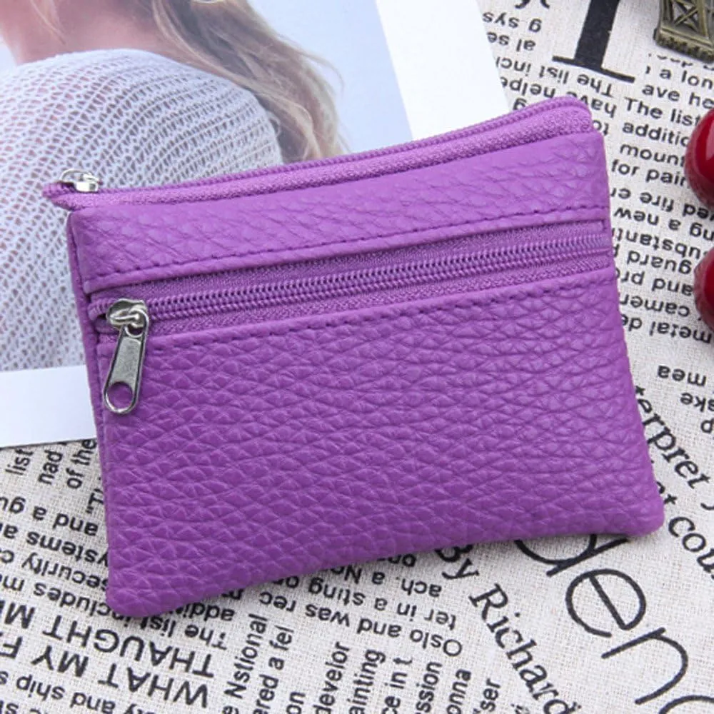 Women Men Leather Wallet Multi Functional Zipper Leather Coin Purse Card Wallet - HHmei Men's And Women's Coin Purse Card Package| Modern Beige Floral Laptops Waist Fossil Satchel (Light Purple)