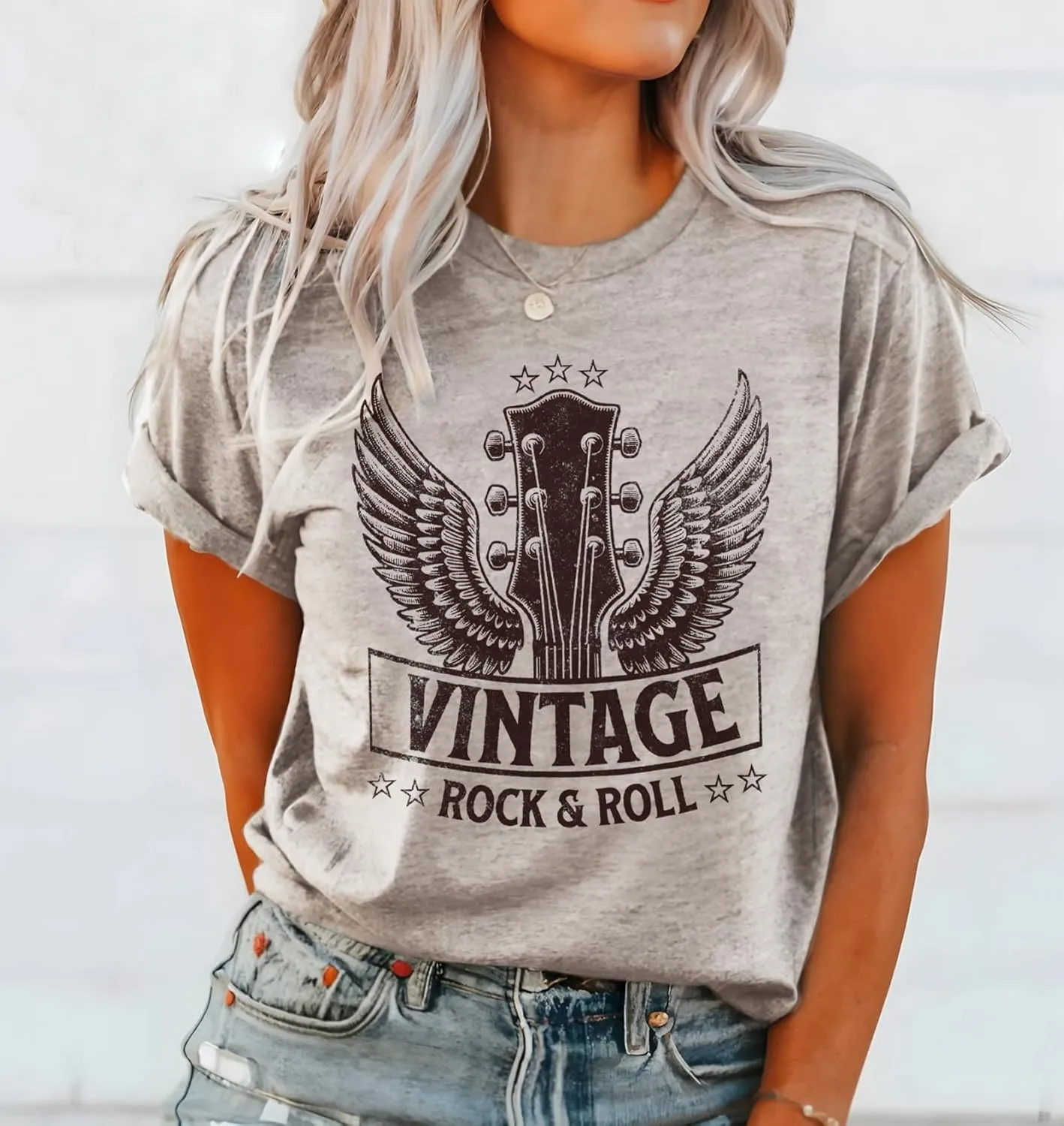 Women Vintage Graphic Tees for Women Rock Band T Shirt Casula Country Concert Outfits Short Sleeve Vintage Band Shirts
