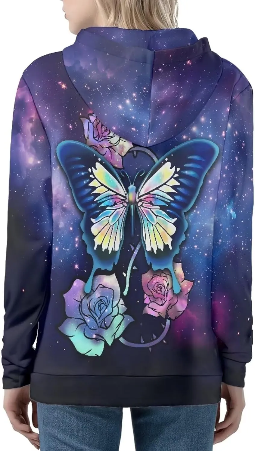 Women Zip Up Hoodie Fall Jacket Long Sleeve Hoodies for Teen Girls Clothes with Pocket