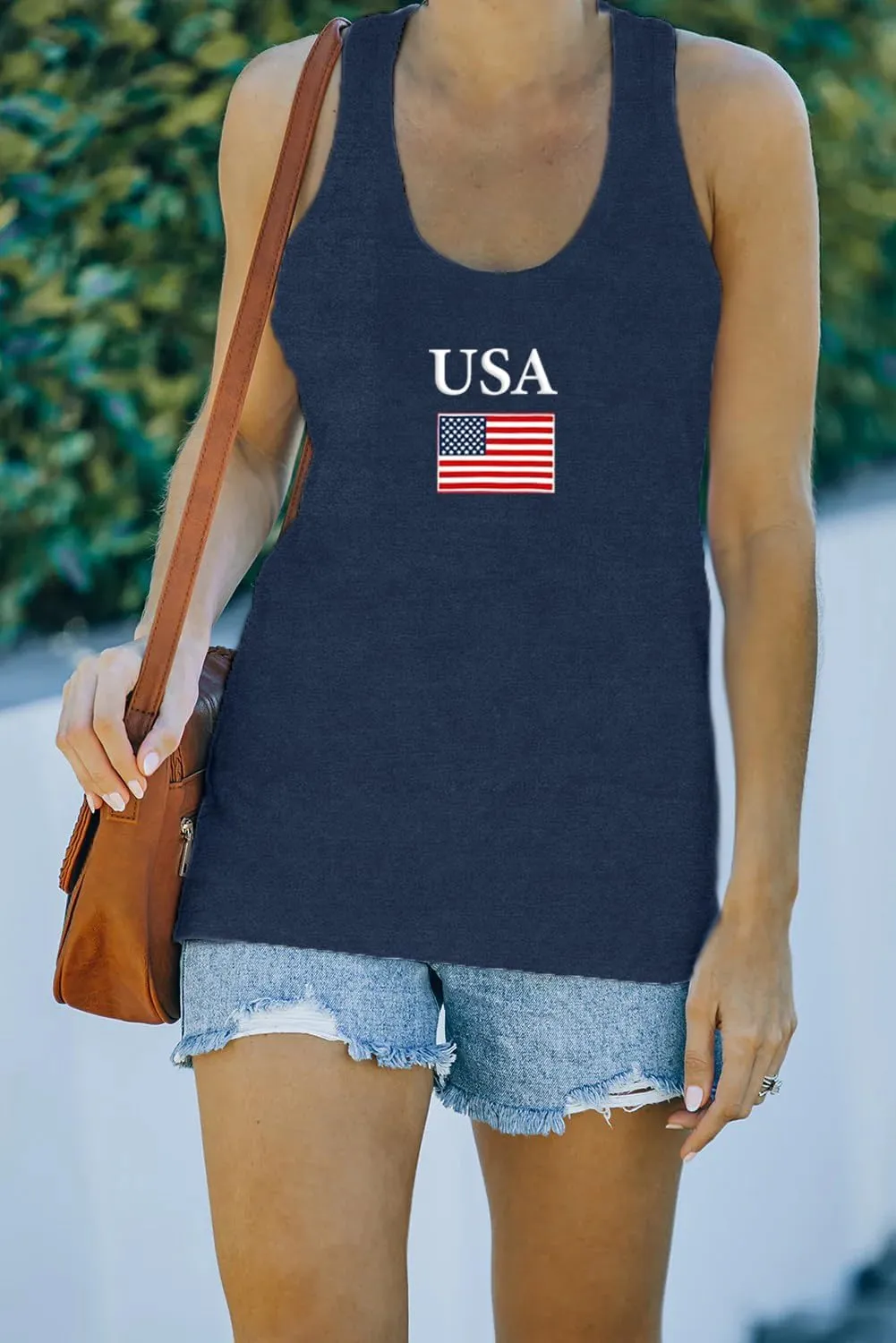 Womens American Flag Tank Shirts USA Patriotic Sleeveless Tshirts 4th of July Vest Tee Tops