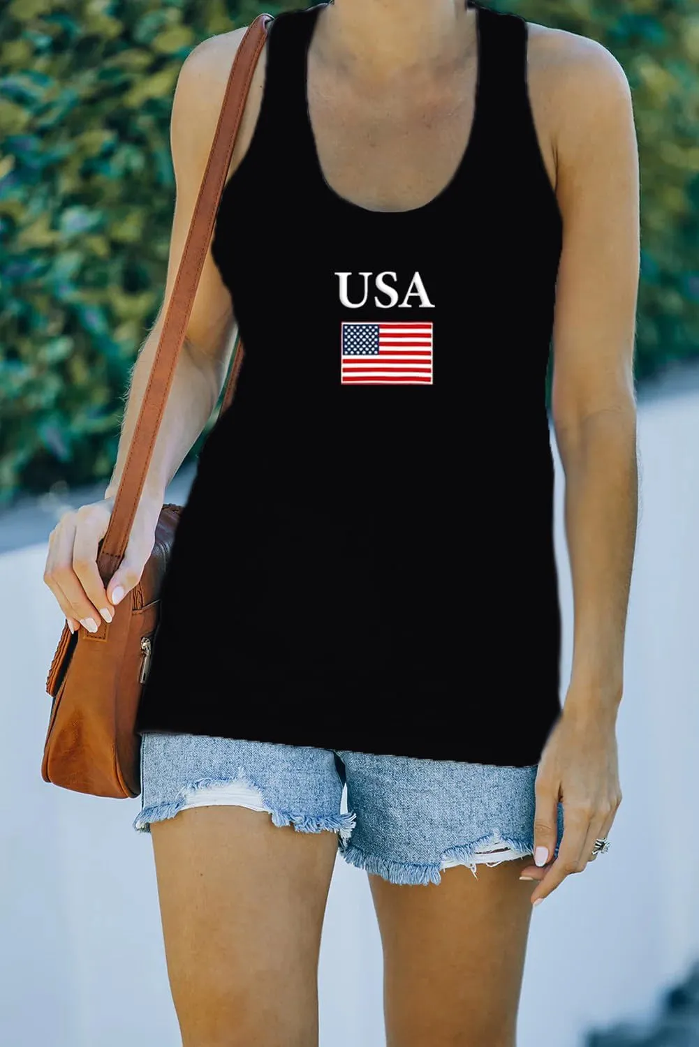 Womens American Flag Tank Shirts USA Patriotic Sleeveless Tshirts 4th of July Vest Tee Tops