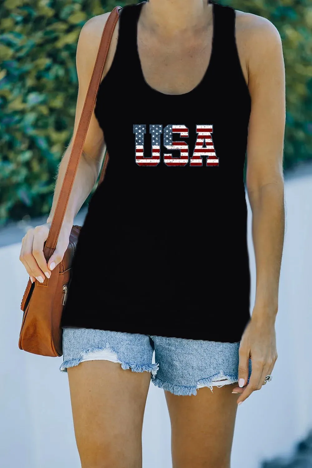 Womens American Flag Tank Shirts USA Patriotic Sleeveless Tshirts 4th of July Vest Tee Tops
