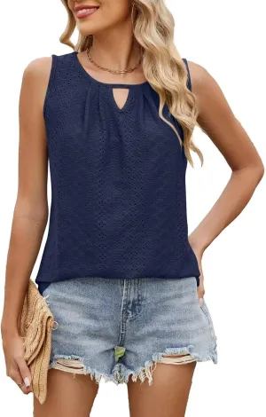 Womens Casual Summer Tank Tops 2025 Sleeveless Business Work Shirts Loose Fit Trendy Tops Flowy Clothes Outfits