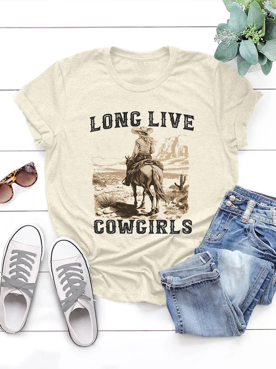 Womens Western Cowgirls Graphic Shirts Teen Girls Cute Country Music Short Sleeve Tshirt Tees