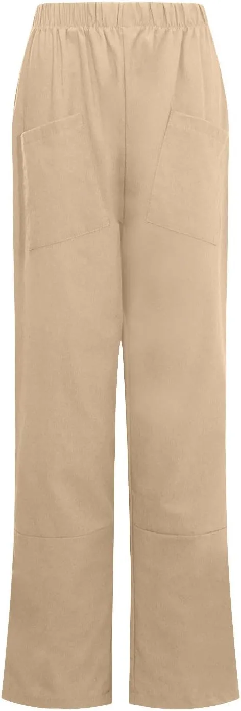 XUNRYAN Women's Capris Cotton Linen Pants Summer Casual Workout Comfy Lounge Pegged Palazzo Pants Trousers with Pockets