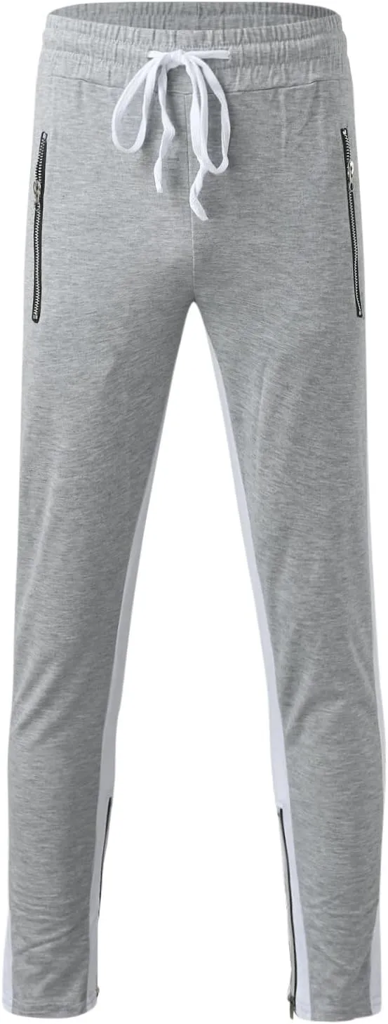 ZYXTIM Big and Tall Men Cargo Jogger Sweat Pants Slim-Fit Basic Active Casual Tapered Sweatpants with Pockets