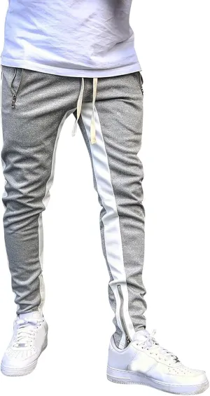 ZYXTIM Big and Tall Men Cargo Jogger Sweat Pants Slim-Fit Basic Active Casual Tapered Sweatpants with Pockets