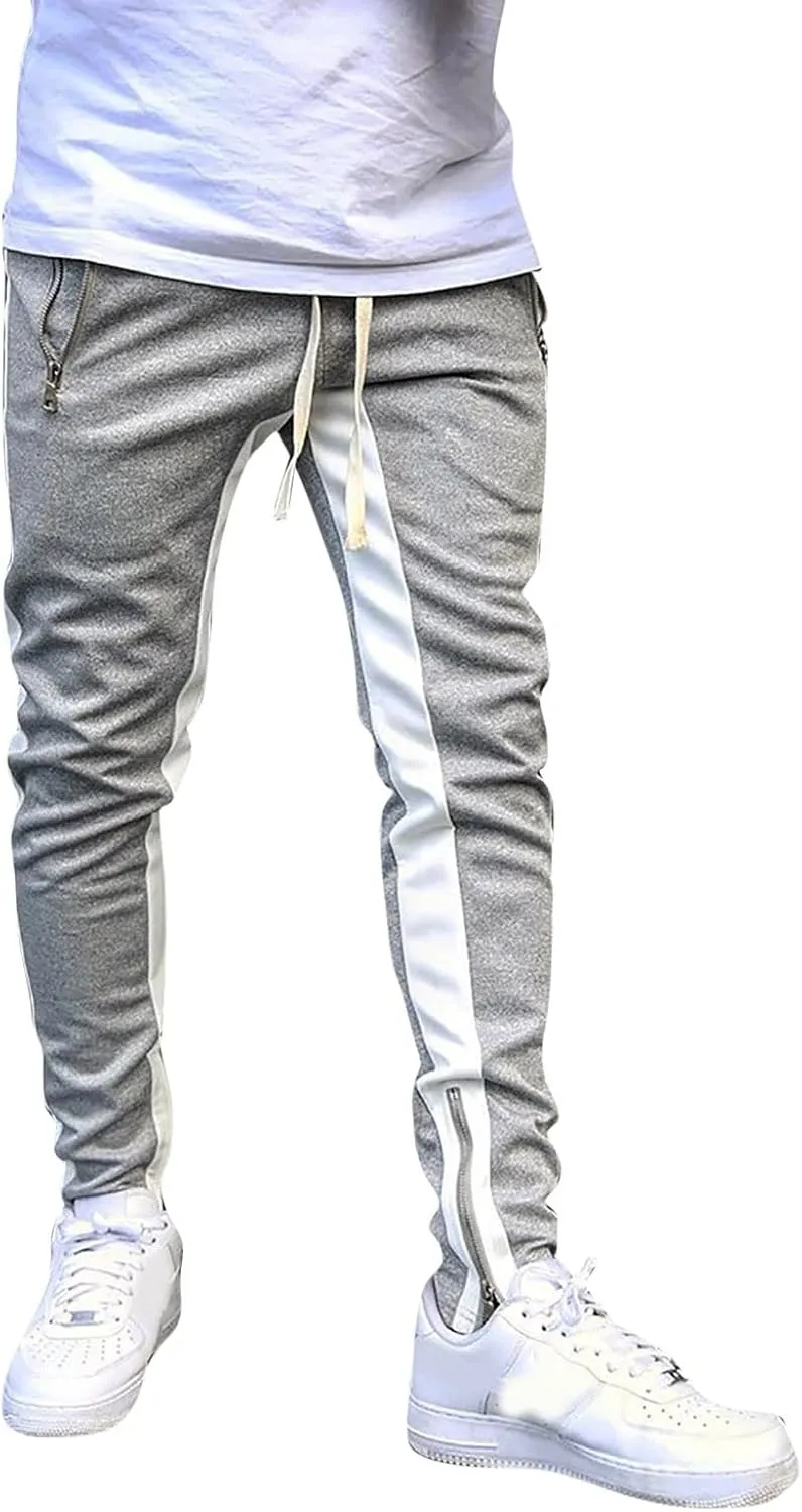 ZYXTIM Big and Tall Men Cargo Jogger Sweat Pants Slim-Fit Basic Active Casual Tapered Sweatpants with Pockets